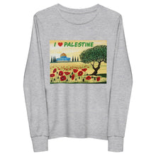 Load image into Gallery viewer, Youth long sleeve tee-I love Palestine