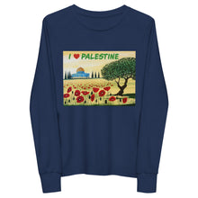 Load image into Gallery viewer, Youth long sleeve tee-I love Palestine