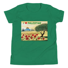 Load image into Gallery viewer, Youth Short Sleeve T-Shirt-I love Palestine