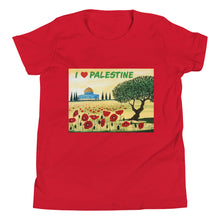 Load image into Gallery viewer, Youth Short Sleeve T-Shirt-I love Palestine