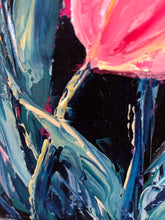 Load image into Gallery viewer, Pink Tulips in the Night - 11X14 Original Oil Painting