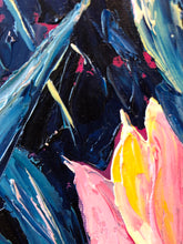 Load image into Gallery viewer, Pink Tulips in the Night - 11X14 Original Oil Painting