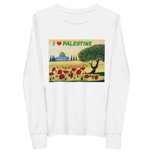 Load image into Gallery viewer, Youth long sleeve tee-I love Palestine
