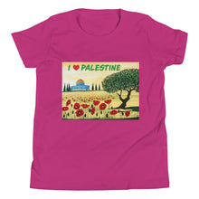 Load image into Gallery viewer, Youth Short Sleeve T-Shirt-I love Palestine
