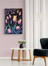 Load image into Gallery viewer, Tulips in the Night - Canvas Art
