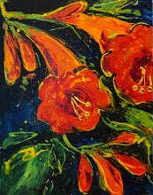 Load image into Gallery viewer, Orange Flowers - 16X20 Original Acrylic Painting
