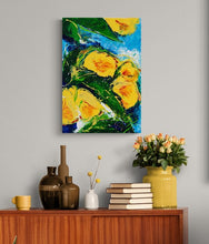 Load image into Gallery viewer, Yellow Flowers - 16X20 Original Acrylic Painting
