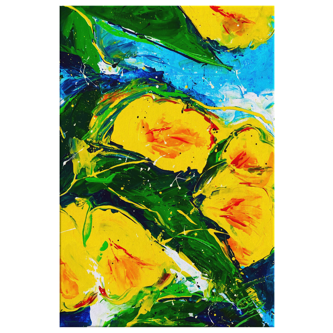 Yellow Flowers - Canvas Art Print