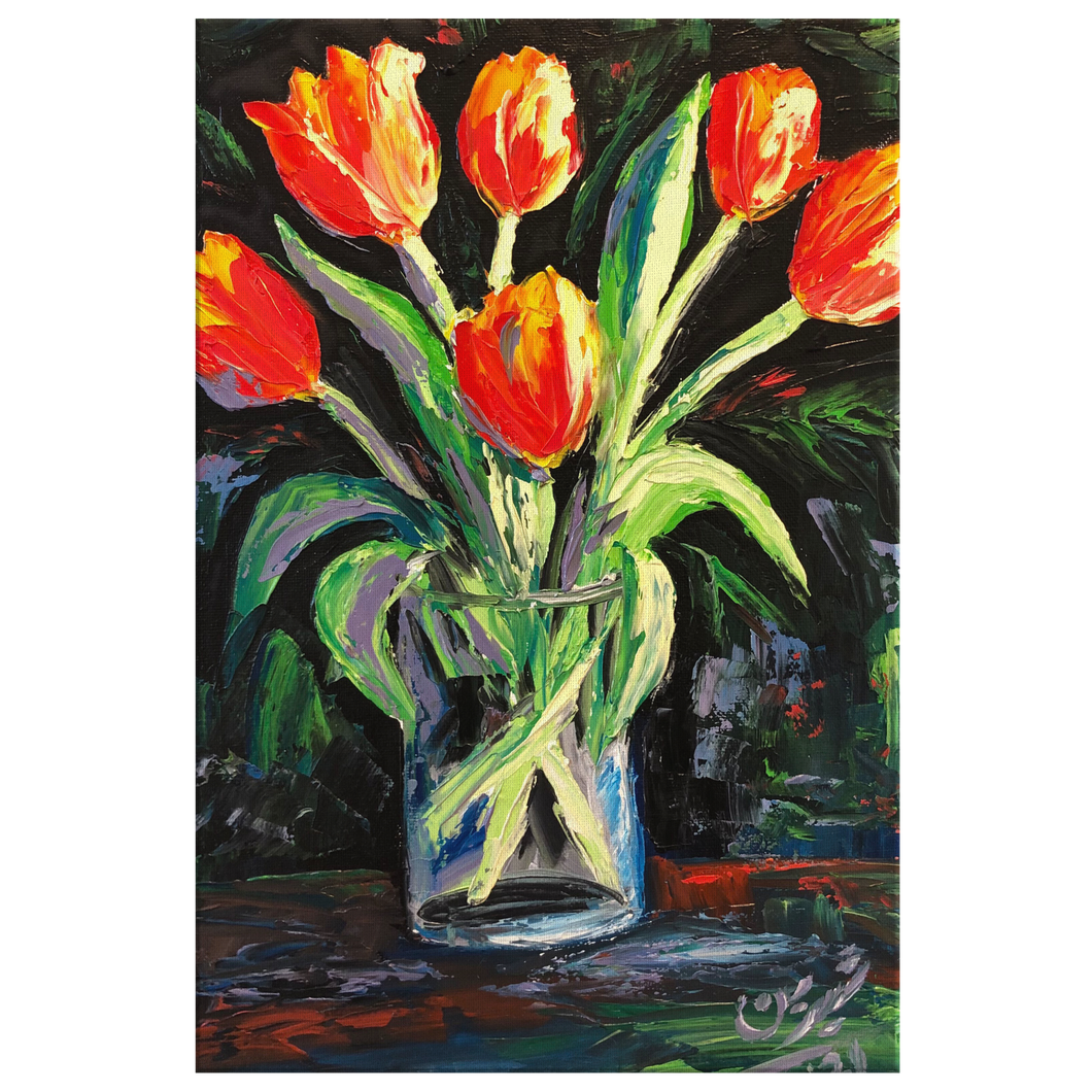 Red Tulips - Canvas Art Print